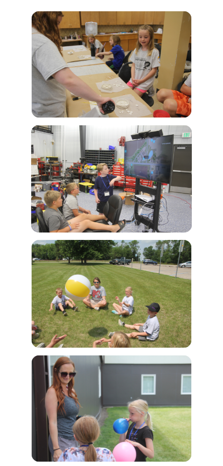 College of photos of children playing at summer camp.