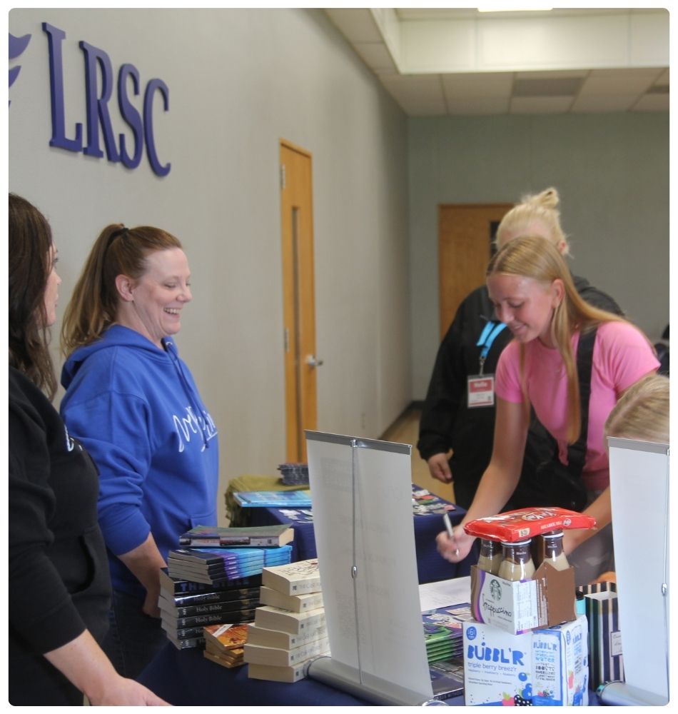 Lake Region State College students exploring clubs at a recent club and job fair.