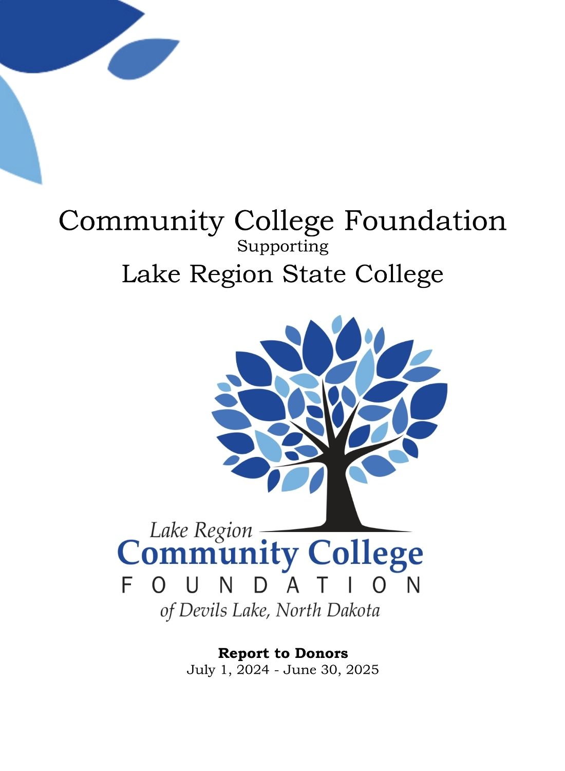 Report to Donors 