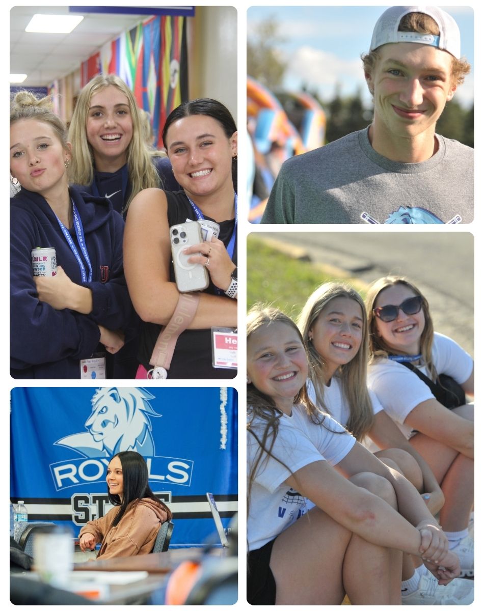 Collage of Lake Region State College students participating in campus activities, including social gatherings, outdoor seating, and events.