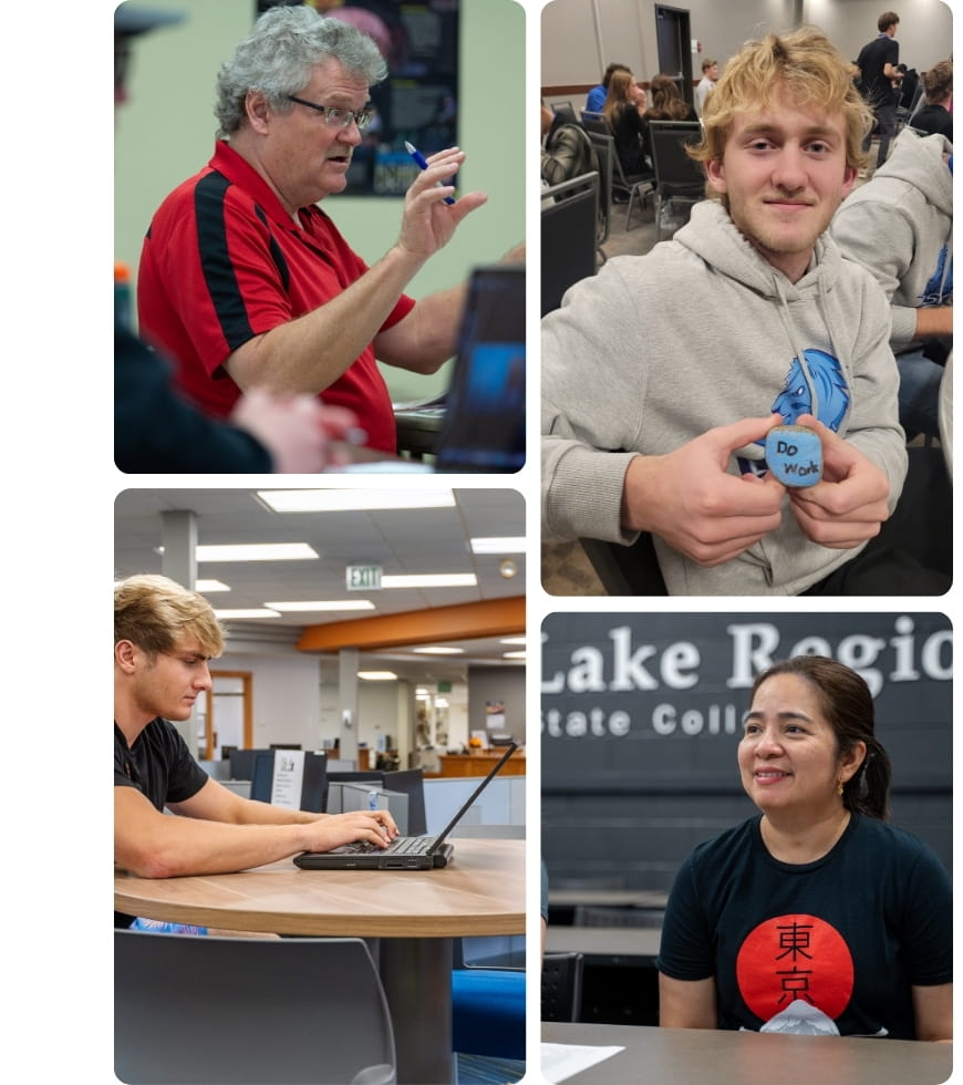 Collage of students on campus. 