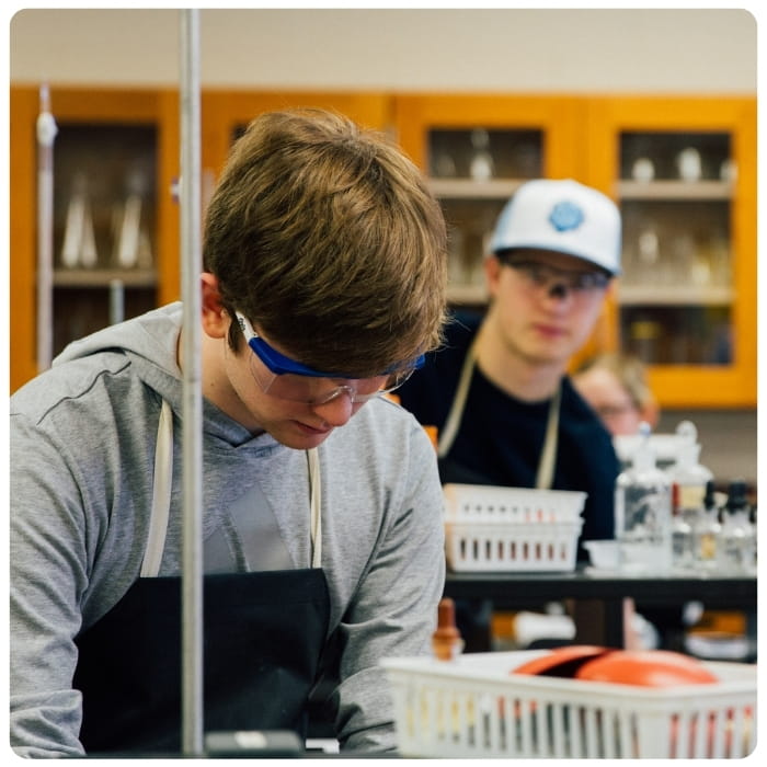 LRSC student in the lab.