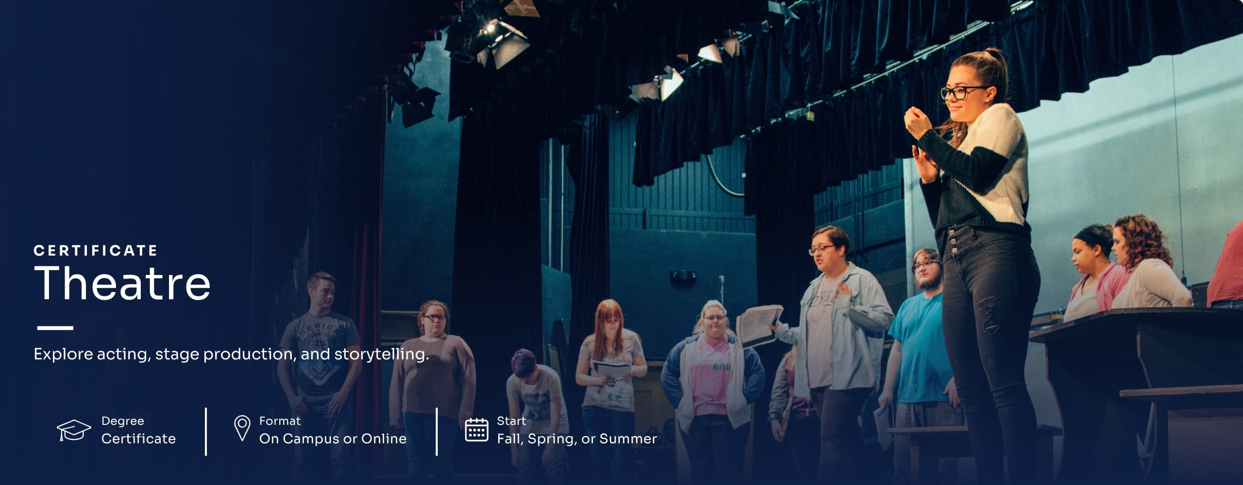 LRSC students on a stage.