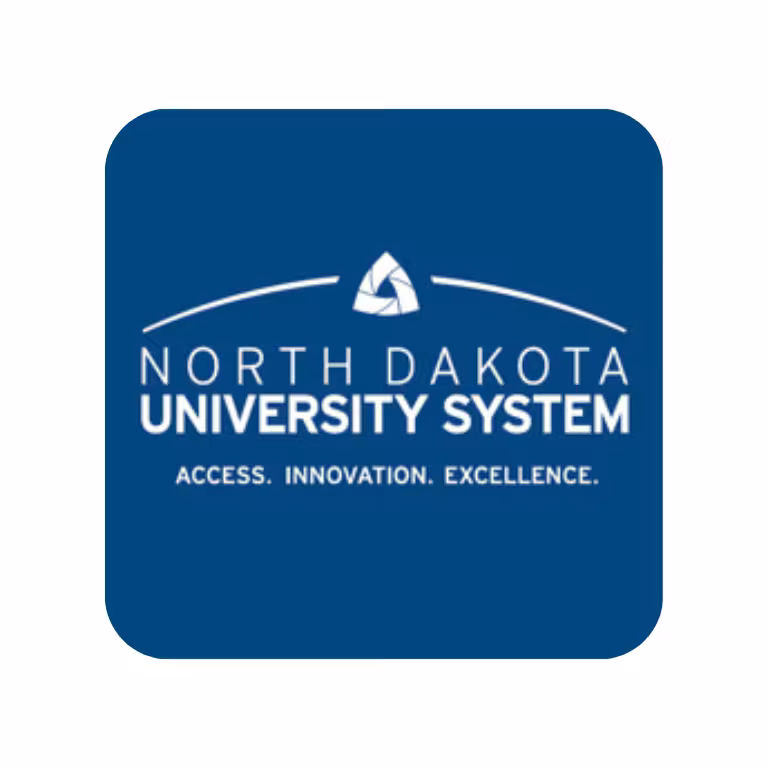 ND University System Logo with Blue Background
