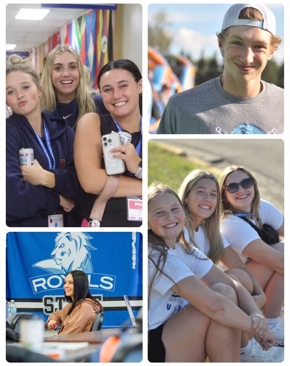 Collage of Lake Region State College students participating in campus activities, including social gatherings, outdoor seating, and events.