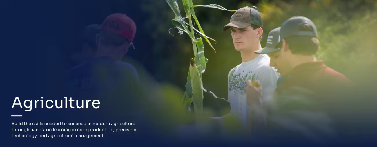 LRSC Ag students observing a corn field.
