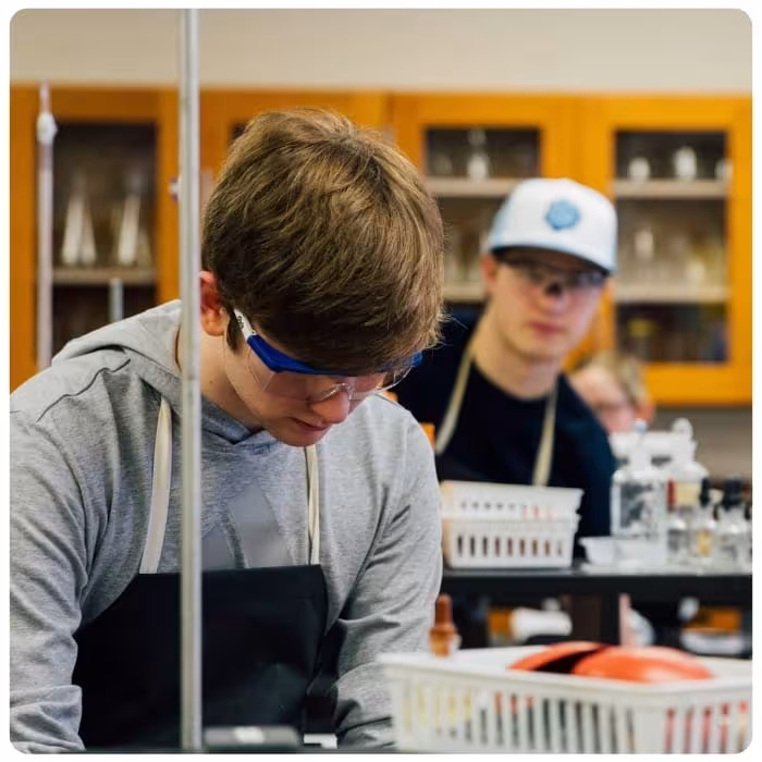 LRSC student in the lab.