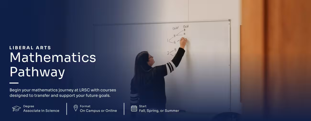 Picture of a math instructor teaching.